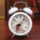 thumbnail image 3 of Reloj despertador de metal de doble campana vintage, esfera estereoscópica que no hace tictac, funciona con pilas, decoración del hogar Kearding JJ20429-05, 3 of 3