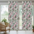 thumbnail image 5 of Outdoor Curtains for Patio Waterproof, Vintage Spring Floral Outdoor Privacy Panels Grommet, Botanical Summer Pink Green Blackout Outside Curtains for Porch/Cabana/Pergola/Gazebo 54"x108", 1 Panel, 5 of 8