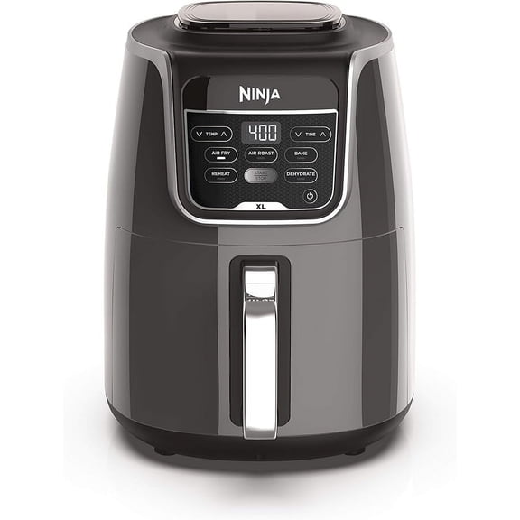 Ninja AF150AMZ Air Fryer XL, 5.5 Qt. Capacity that can Air Fry, Air Roast, Bake, Reheat & Dehydrate, with Dishwasher Safe, Nonstick Basket & Crisper Plate and a Chef-Inspired Recipe Guide, Grey