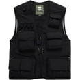 thumbnail image 2 of SURJDE Mens Jacket Field Pofessional Emergency Field Fishing Multi Pocket Vest (e-Black, XL), 2 of 3