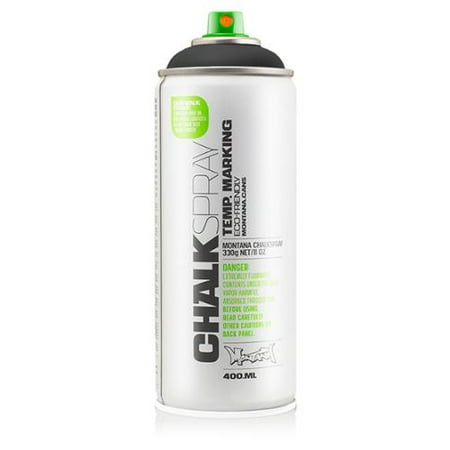 Montana Can BLACK Chalk Spray Paint 400ml Temporary Marking Eco-Friendly Aerosol