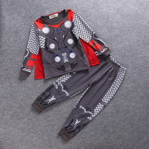 Niños Vengadores pijamas niños ropa de dormir pijamas de bebé conjuntos Hulk Spider-Man Capitán América niños pijamas pijamas algodón nightwear6 Gao Jinjia LED