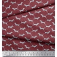 thumbnail image 3 of Soimoi Polyester Crepe Fabric Dachshund Dog Printed Fabric 1 Yard 52 Inch Wide, 3 of 3