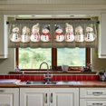 thumbnail image 3 of Yayeee Kitchen Curtains Tier Set of 2 Light Filtering 57"x24" Over Sink Window Panels, Cute Snowmen, 3 of 7