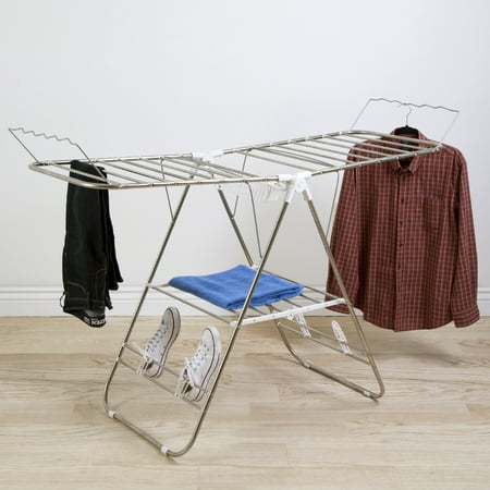 Heavy Duty Laundry Drying Rack- Stainless Steel Clothing Shelf for Indoor and Outdoor Use Best Used for Shirts Pants Towels Shoes by Everyday (Best Affordable Clothes Dryer)