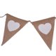 thumbnail image 2 of Banderas de lino para bodas románticas Banderines triangulares con corazones de amor, 2 of 5