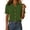 Green, variant on Blouse for Women Pintuck Detail Button Down Collared Short Sleeve Rolled Cuff Shirt Lightweight Linen Blend Top for Everyday Wear