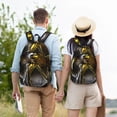 thumbnail image 4 of Goofa The Nightmare Before Christmas Pattern Durable Canvas Daypack - High-Quality Vintage Backpack, Compact & Versatile for Travel and Everyday Use-Small, 4 of 5