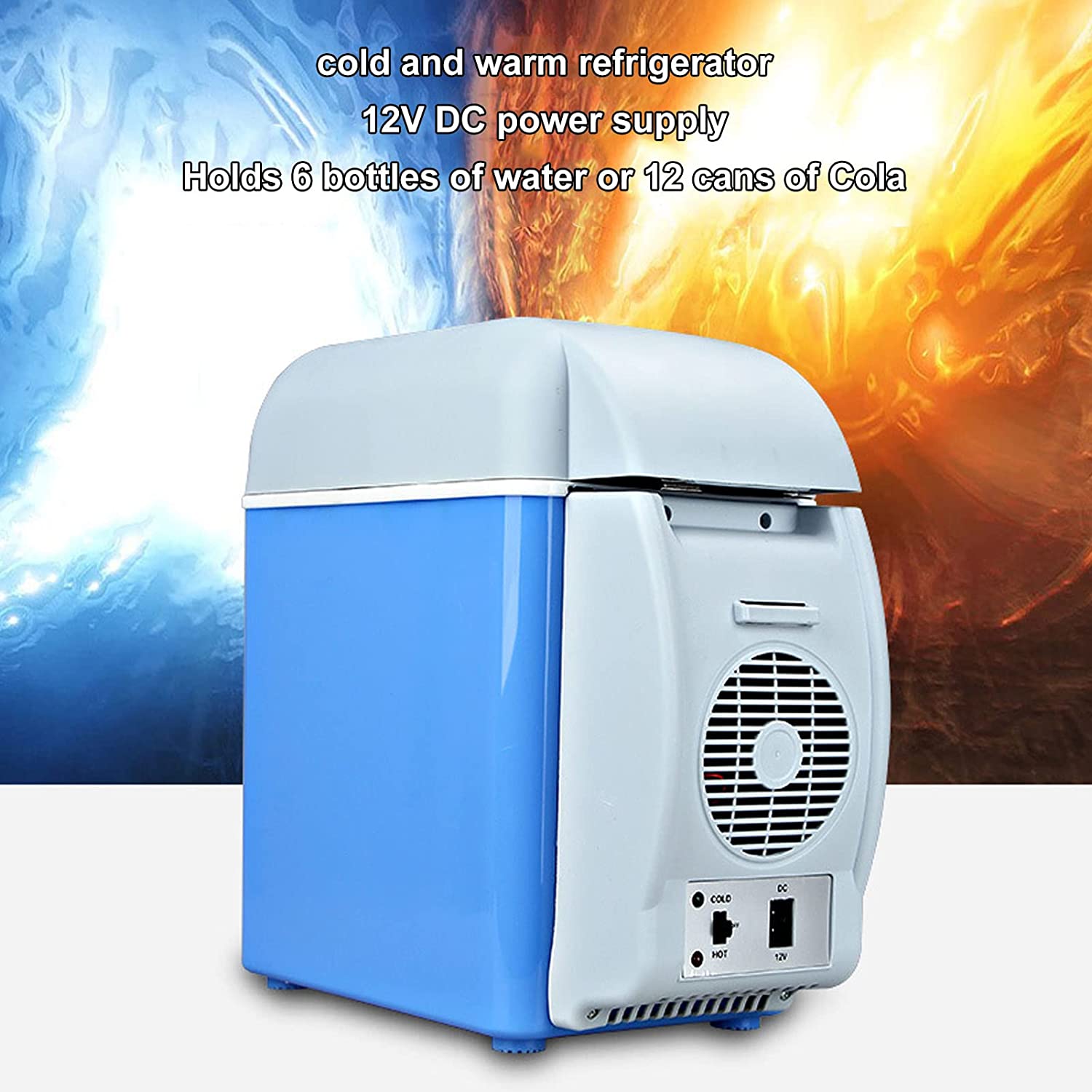 Mini Car Electric Cooler & Warmer,7.5L Car Fridge,12V DC Power Supply Cold Warm Dual Use Electric Cooler Portable Low Noise Box Electric Cooler for Cars Vehicles Trucks, Car, RV,Camping,Travel