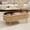 Oak, variant on SELOOYE Mid Century Round Coffee Table, Fluted Center Table with Sliding Door, Modern Dining Table with Storage for Home Living Room Office, 31.5", Walnut