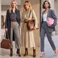 thumbnail image 3 of SQDWYGUO Kiss Lock Frame Handbag, PU Leather Shoulder Tote Bag Messenger Hobo Clutch Purse for Women Formal Work Leisure,Pure Brown,1, 3 of 7