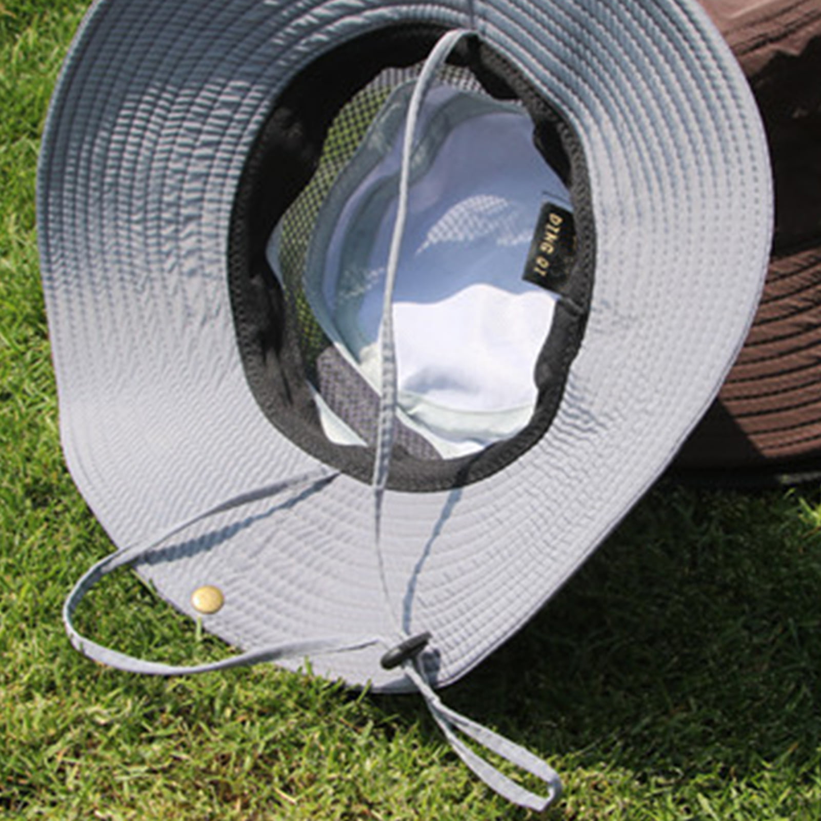 Shenmeida Sun Hat for Men Wide Birm Fasten String Windproof Bucket