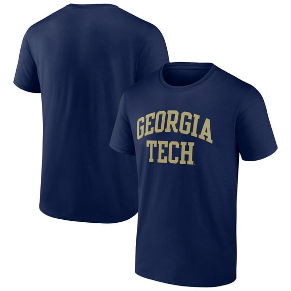 Men's Navy Georgia Tech Yellow Jackets Basic Team Arch T-Shirt