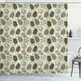 thumbnail image 1 of Ambesonne Pine Cone Shower Curtain, Greenland Foliage Forest, 69"Wx75"L, Fern Green Brown Taupe, 1 of 3