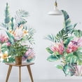 thumbnail image 4 of 2pcs Wall Stickers Self-adhesive Tropical Leaves Flowers Bedroom Living Room Decoration Wall Paper, 4 of 8