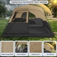 thumbnail image 3 of COBIZI 4-6-8 Person Family Camping Tent with Instant Pop-Up Setup, 10x9FT 210D Oxford Waterproof PU2000mm & Fire Resistant, Mesh Screen Windows, Wind Ropes and Stakes Included, Khaki, 3 of 7
