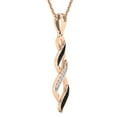 thumbnail image 2 of Dazzlingrock Collection 0.08 Carat (ctw) Round Black & White Diamond Swirl Infinity Pendant with 18 Inch Gold Chain for Women in 10K Rose Gold, 2 of 6