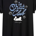 thumbnail image 3 of Gilmore Girls - Le Chat Club - Juniors Oversized Graphic T-Shirt, 3 of 5