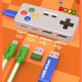thumbnail image 3 of Diseño de Forma de GamePad de Expansión HUB Ratón Teclado Conector Convertidor USB 4 en 1 HUB USB 2.0 Tipo C, 3 of 5