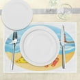 thumbnail image 3 of Ambesonne Lighthouse Place Mats Set of 4, Minimal Doodle Ocean, Standard Size, Multicolor, 3 of 6