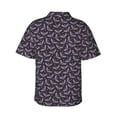 thumbnail image 3 of Daiia Bat Purple Hawaiian Shirt for Men Gentle Cotton Regular Short Sleeve Casual-X-Large, 3 of 9
