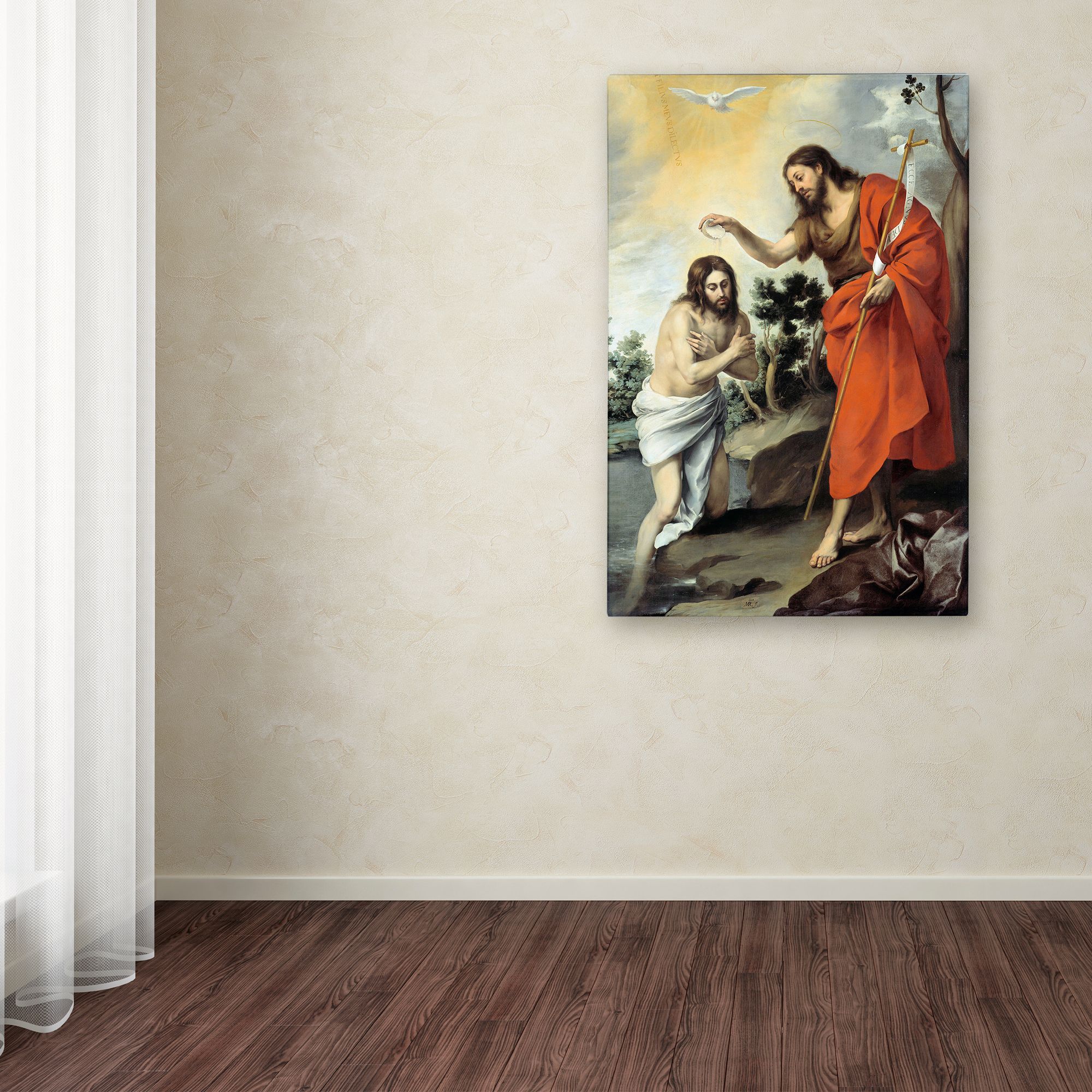 Bartolome Murillo 'The Baptism Of Christ' Canvas Art