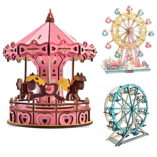 3D Wooden Puzzle Laser Cut Wooden Marble Run Kits Toy Gift for Adults Kids 