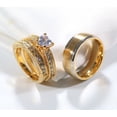 thumbnail image 6 of Ringheart Couple Rings Heart 1.5ct CZ White Gold Plated Women Wedding Ring Sets for Him and Her Rings Tungsten steel Men Ring, 6 of 6