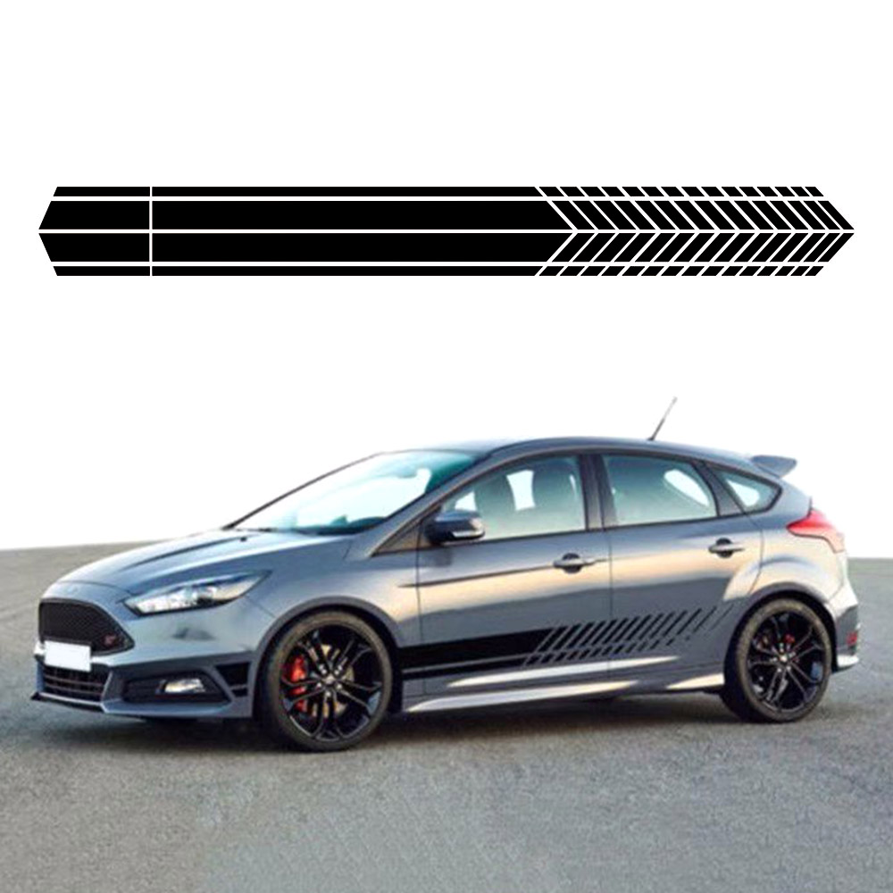 Universal Racing Stripe Graphic Sticker Auto Car Body Side Door Vinyl Decals DIY