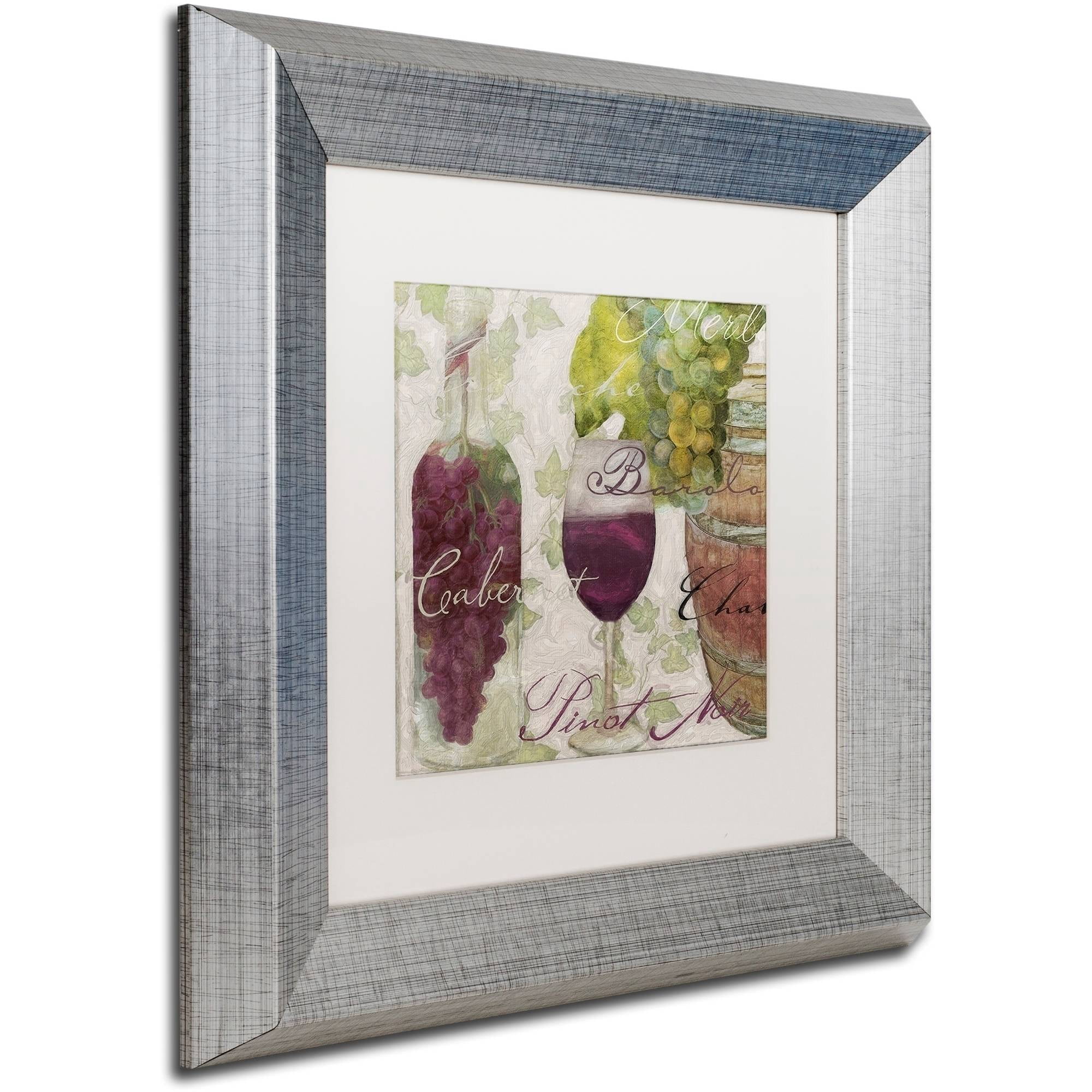 Trademark Fine Art "Wine Cellar I" Canvas Art by Color Bakery White Matte, Silver Frame