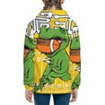 thumbnail image 6 of Rocae T-Rex Playing Football for Zip Up Hoodies for Teen Sweatshirt with Hood-Medium, 6 of 6
