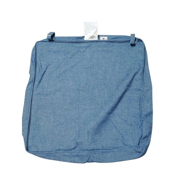 Cushion Pro Patio Chair Seat Slipcover – Denim Blue 24×24×4" | Zippered, Hook & Loop | No Fill | Replacement Cover Only