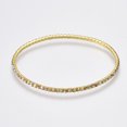 thumbnail image 2 of Brass Claw Chain Stretch Bracelets with Rhinestone AB color Plated Golden Topaz AB 2 inch(5cm) 2mm, 2 of 4