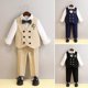 thumbnail image 2 of Chaleco para bebés de 1 año, pantalones, pajarita de flores, 4 Uds., vestido de cumpleaños para niños, traje de fotografía Beaufitul, conjunto de esmoquin Formal para boda para niños, 2 of 5