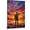 Frame-style, variant on Patriotic Military Soldier Saluting American Flag Canvas Print Impasto Sunset Wall Art Home Decor for Living Room Bedroom Office Veteran Gifts