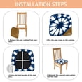 thumbnail image 4 of Blue Tie Dye Star Pattern Seat Covers for Dining Room Chairs Set Of 4,Stretch Printed Washable Chair Seat Cover with Elastic Ties and Button,Removable Waterproof Couch Cushion Covers, 4 of 6