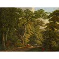 thumbnail image 2 of Peter Birmann 24x19 Black Ornate Framed Double Matted Museum Art Print Titled: Farmer with Cattle in the Hard Near Basel (1813), 2 of 5
