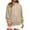 Beige(Womens Tops), variant on Women’s Oversized Waffle Knit Zip-Up Jacket High Neck Full Zip Side Pockets Ribbed Cuffs Hem Warm Sweatshirts,Beige,Size XL