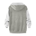thumbnail image 4 of XXWXYD Kids Color-Bloc𝗄 Hooded Zip Up Jacket Lightweight Athletic Long Sleeve Sweatshirt Fashion Outerwear For Girls Boys 4-15Y Fall Sports School Clothing, 4 of 4