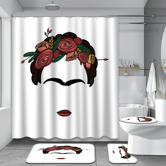 4 Pcs Unicorn Princess Shower Curtain Sets with Rugs for Bathroom Decor,Rainbow Sky Bathroom Shower Curtain Sets,Glittering Stars Bathroom Sets with Shower Curtain and Rugs