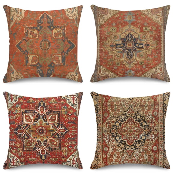 Fundas de almohada Sanwarm Home Decor, 45 x 45 cm, juego de 4 kilim de Turquía
