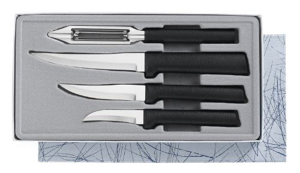 Rada Cutlery Meal Prep 4-Piece Paring Knife Gift Set – Stainless Steel Blades and Steel Resin Handles