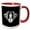 Red/White, variant on 3drose, White on Black Art Deco Owl Monogram Letter E, 11oz Magic Transforming Mug