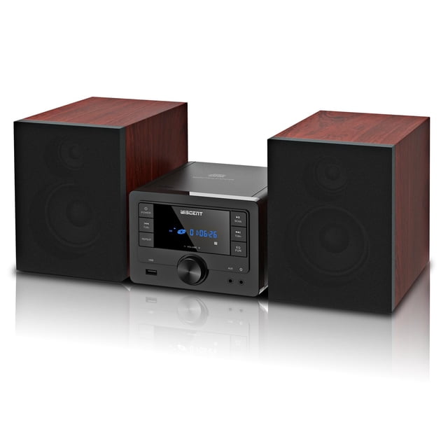 Sistema de Estéreo Bluetooth WISCENT 40W Reproductor de CD USB FM