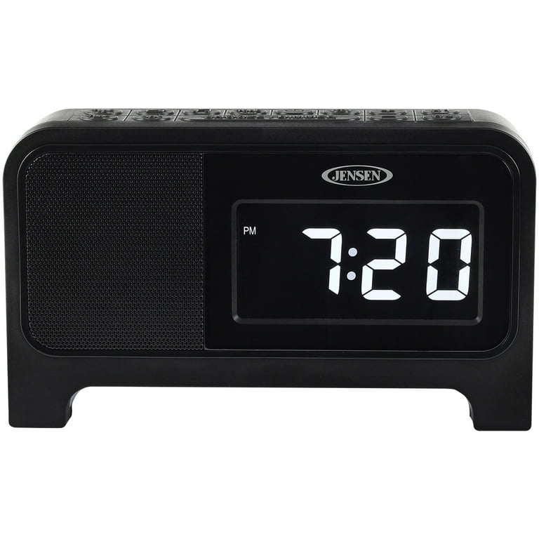 JENSEN JCR-350 Digital Dual Alarm Soothing-Sounds Clock Radio with Night  Light