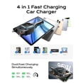 thumbnail image 4 of Cargador de coche LISEN retráctil de 96 W, carga rápida, 4 en 1, USB C, 4 of 8
