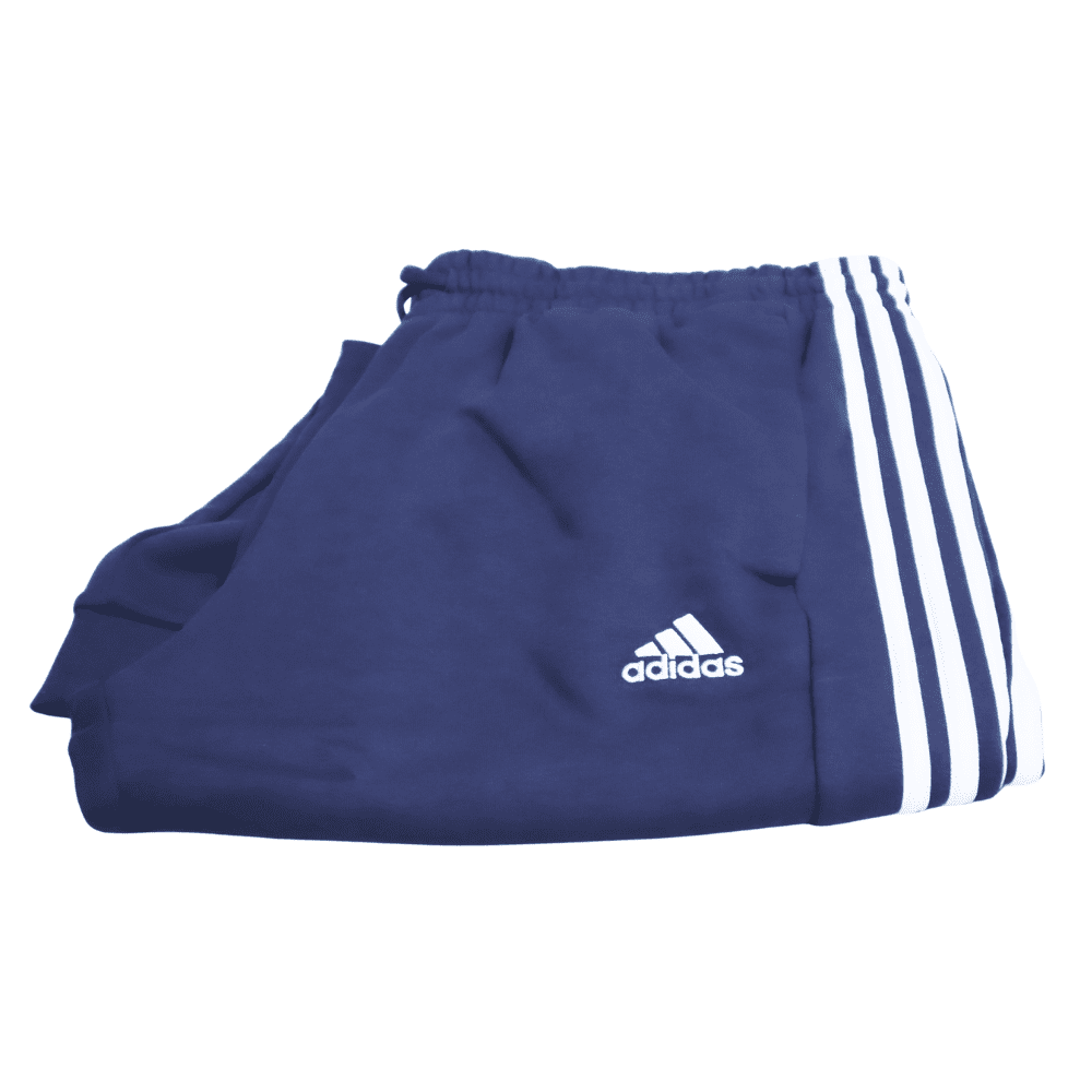 adidas Men's Essentials Fleece Tapered Cuffed 3-Stripes Pants Legend Ink XL