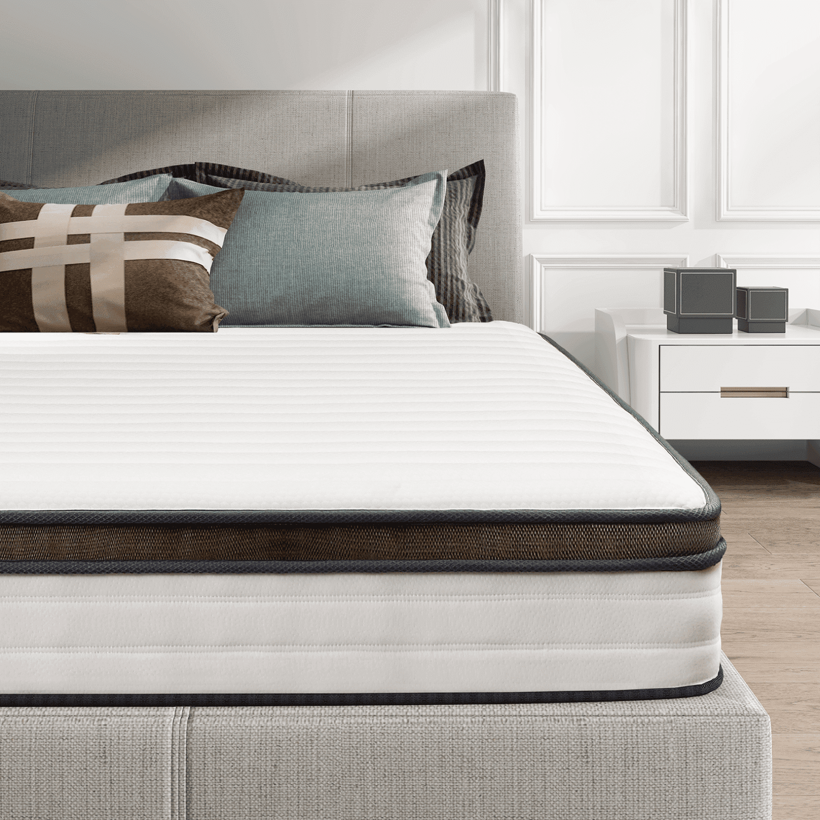 10" Hybrid Mattress,Z-HOM King Size Mattresses in a Box Medium Firm Cool Comfort Pocket Spring