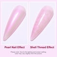 thumbnail image 3 of AIMEILI Soak off UV LED Pearl Gel Nail Polish - Glitter Mermaid Shell Thread Effect DIY Nail Art at Home -(176)10ml, 3 of 8