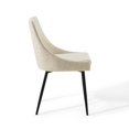 thumbnail image 5 of Modway Viscount Upholstered Fabric Dining Chairs - Set of 2 in Black Beige, 5 of 10